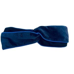 Authentic LOUIS VUITTON headband navy velvet